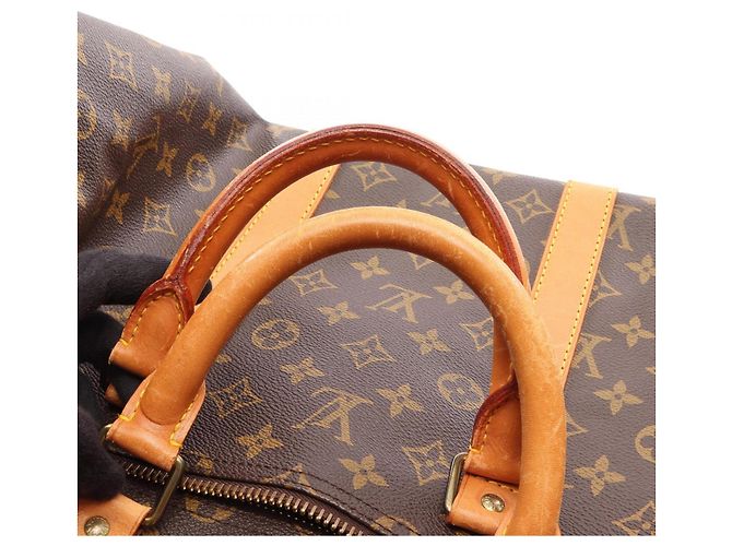 Borsa Boston Louis Vuitton Keepall 55 Monogram Marrone - vista 12