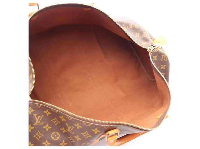 Borsa Boston Louis Vuitton Keepall 55 Monogram Marrone - vista 3