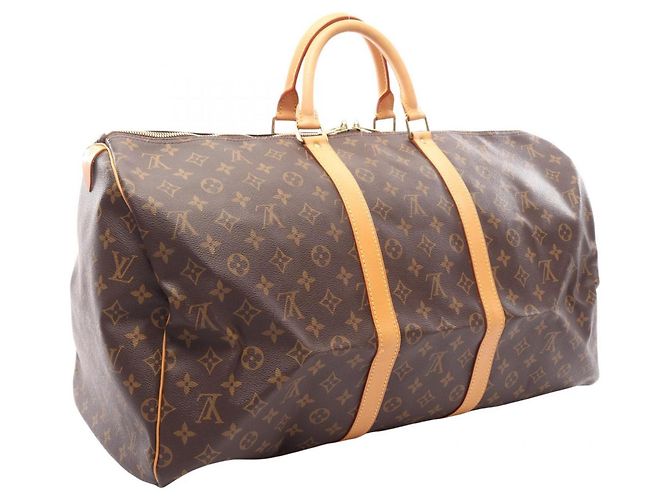 Louis Vuitton Keepall 55 Monogram Brown Boston Bag Marrone - vista 2