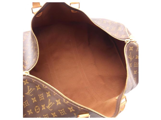 Louis Vuitton Keepall 55 Monogram Brown Boston Bag Marrone - vista 3