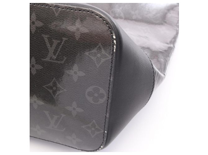 Borsa zaino Louis Vuitton Zipped Tote Monogram Eclipse Glaze Nero - vista 9
