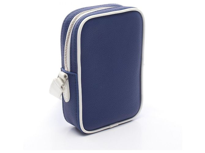 Borsa a tracolla Louis Vuitton Danube PPM Bianco Blu navy - vista 2