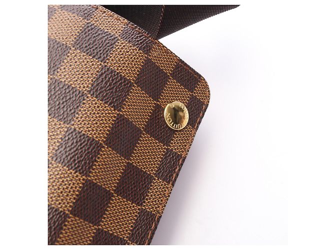 Borsa a tracolla Louis Vuitton Naviglio Damier Ebene Marrone - vista 10