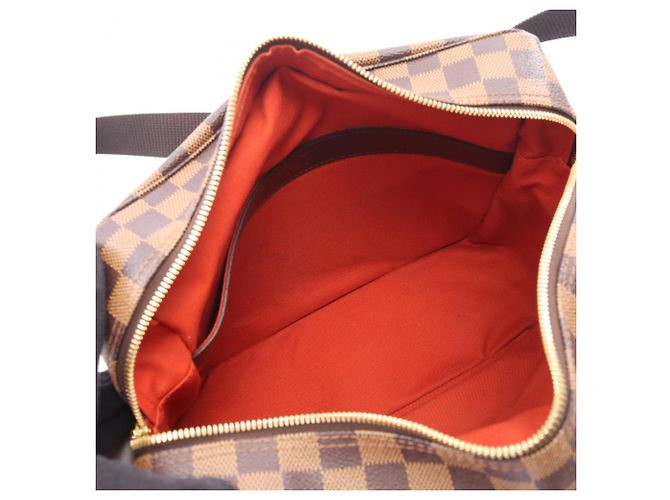 Borsa a tracolla Louis Vuitton Naviglio Damier Ebene Marrone - vista 3