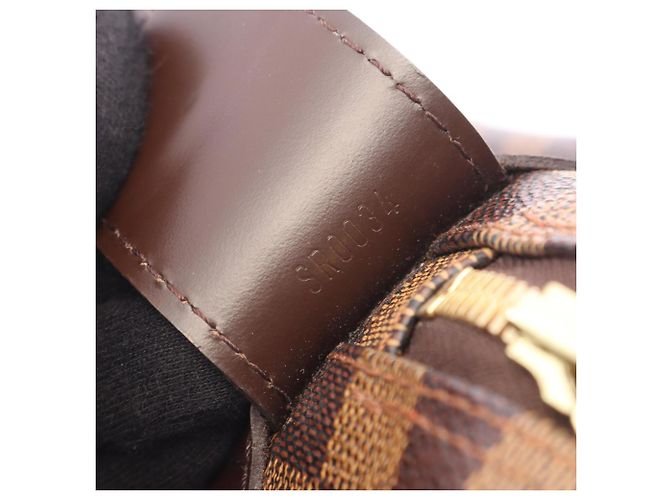 Borsa a tracolla Louis Vuitton Naviglio Damier Ebene Marrone - vista 5
