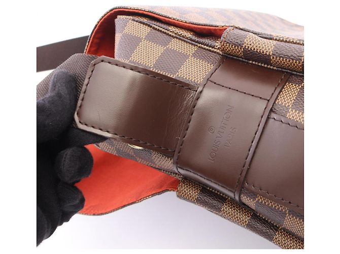 Borsa a tracolla Louis Vuitton Naviglio Damier Ebene Marrone - vista 9