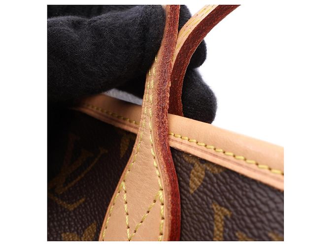 Borsa Tote Louis Vuitton Neverfull Inside Out MM Marrone Rosso - vista 10
