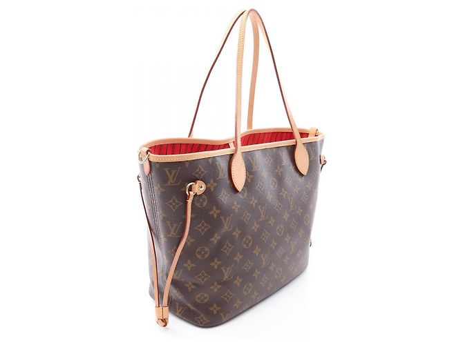 Borsa Tote Louis Vuitton Neverfull Inside Out MM Marrone Rosso - vista 2