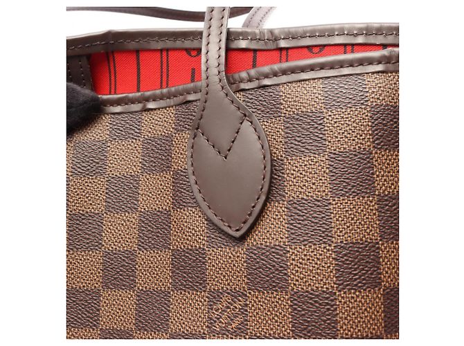 Borsa Tote Louis Vuitton Neverfull GM Damier Ebene Marrone - vista 11