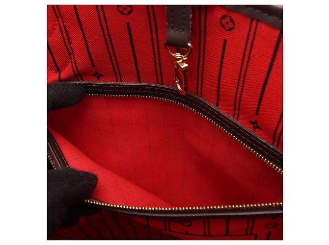 Borsa Tote Louis Vuitton Neverfull GM Damier Ebene Marrone - vista 6