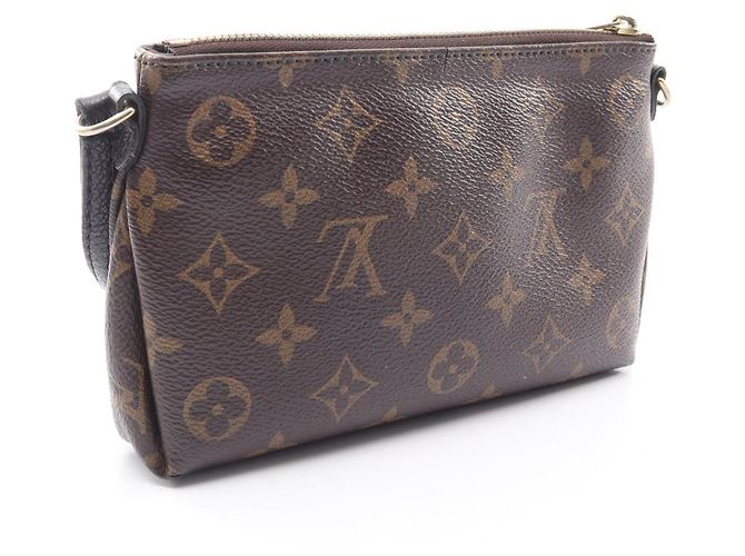 Clutch Louis Vuitton Pallas Monogram Marrone Nero - vista 2