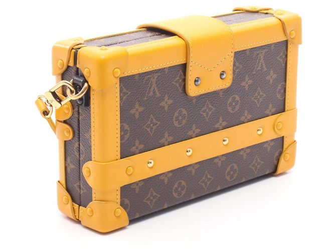 Borsa a tracolla Louis Vuitton Petite Malle Marrone Nero - vista 2