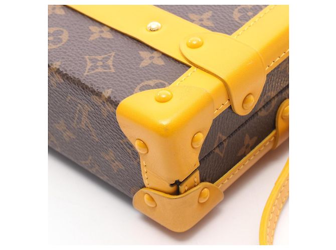 Borsa a tracolla Louis Vuitton Petite Malle Marrone Nero - vista 6
