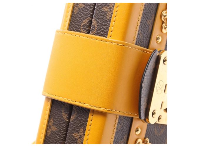 Borsa a tracolla Louis Vuitton Petite Malle Marrone Nero - vista 7