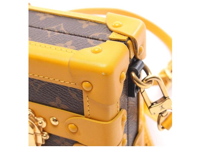 Borsa a tracolla Louis Vuitton Petite Malle Marrone Nero - vista 8