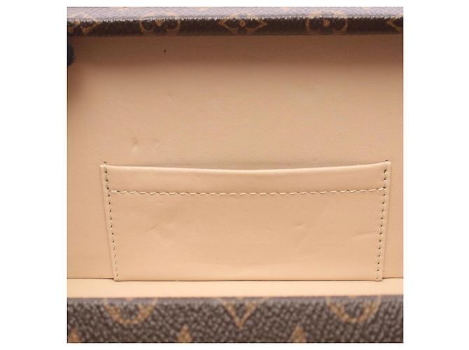 Borsa a tracolla Louis Vuitton Petite Malle Marrone Nero - vista 9