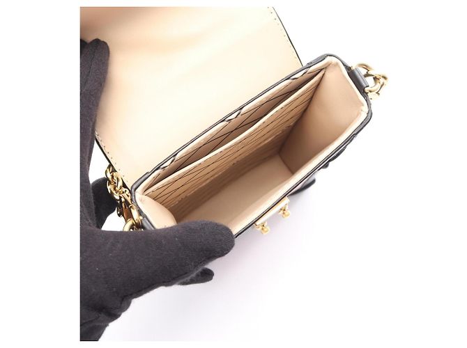 Louis Vuitton Pochette Trunk Vertical Epi Rose Ballerine Handbag Marrone Nero - vista 3