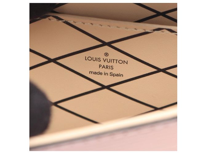 Louis Vuitton Pochette Trunk Vertical Epi Rose Ballerine Handbag Marrone Nero - vista 4