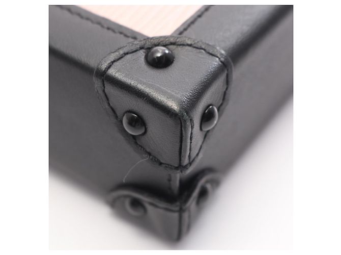 Louis Vuitton Pochette Trunk Vertical Epi Rose Ballerine Handbag Marrone Nero - vista 6