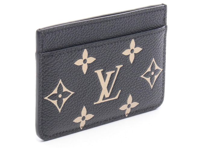 Louis Vuitton Monogram Empreinte Visitenkartenetui Schwarz Beige - Ansicht 2