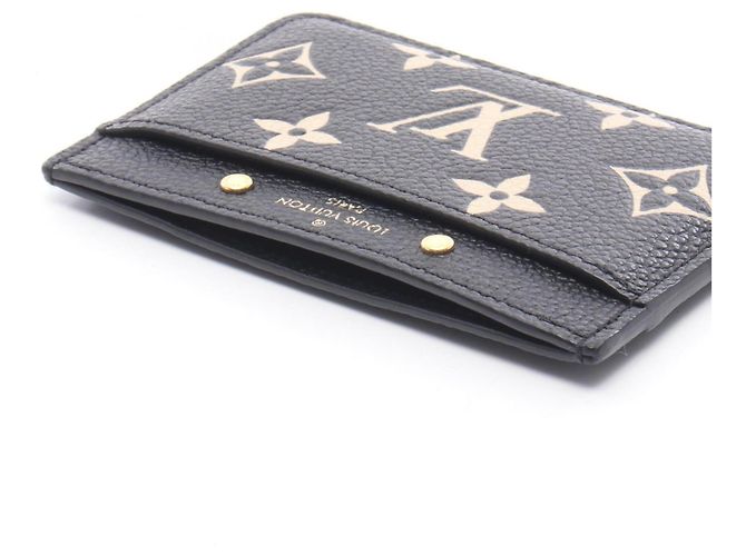 Louis Vuitton Monogram Empreinte Visitenkartenetui Schwarz Beige - Ansicht 3