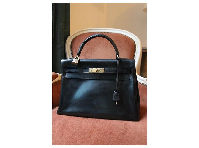 Borsa Hermès Kelly 32 in pelle nera Nero - vista 2