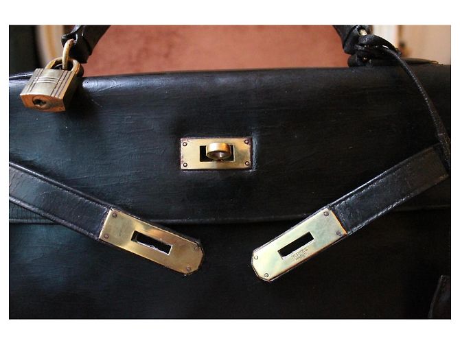 Borsa Hermès Kelly 32 in pelle nera Nero - vista 4
