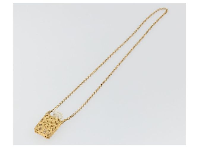 Pendente a forma di flacone di profumo Chanel CC No.5 in metallo D'oro - vista 2