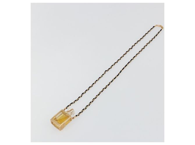 Chanel CC No.5 Perfume Bottle Pendant Metal Golden - view 2