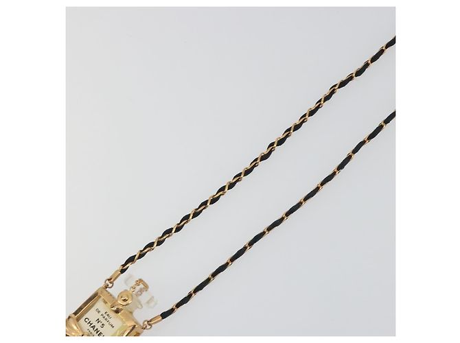 Chanel CC No.5 Perfume Bottle Pendant Metal Golden - view 6