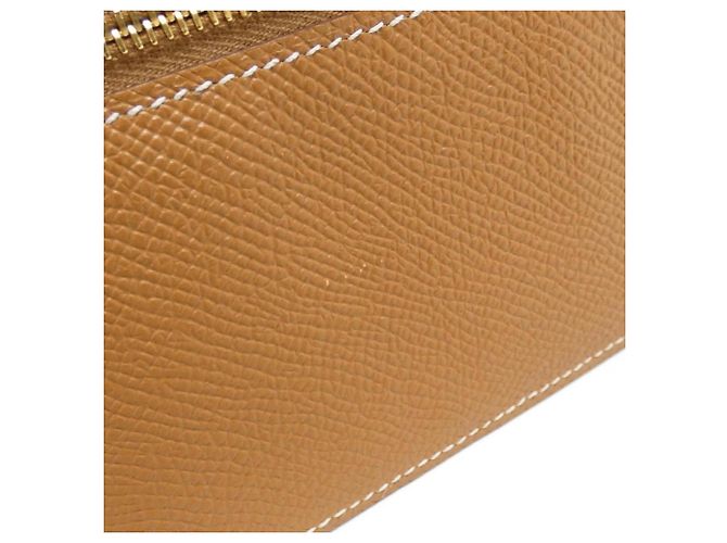 Hermès Cartera larga Hermes Bearn Soufflé Castaño Dorado - vista 5
