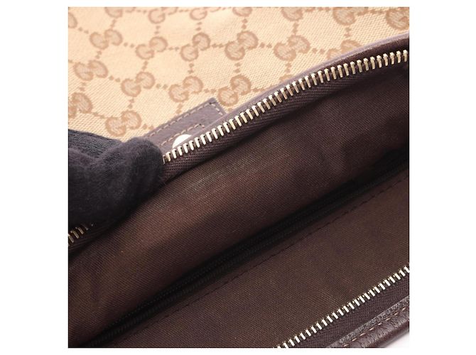 Bolso de hombro Gucci Abbey GG Canvas Castaño Beige - vista 10