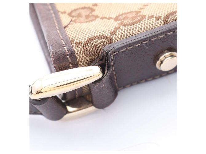 Bolso de hombro Gucci Abbey GG Canvas Castaño Beige - vista 12