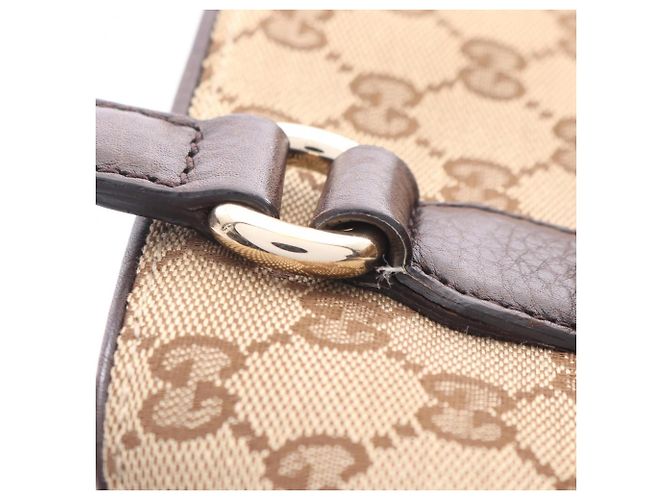 Borsa Tote Gucci GG Canvas Sherry Line Marrone Multicolore Beige - vista 7