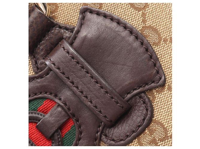 Borsa Tote Gucci GG Canvas Sherry Line Marrone Multicolore Beige - vista 9