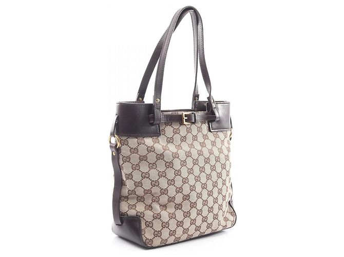 Borsa tote Gucci GG Canvas Marrone Beige - vista 2