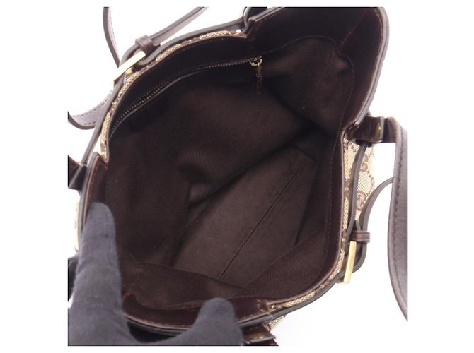 Borsa tote Gucci GG Canvas Marrone Beige - vista 3