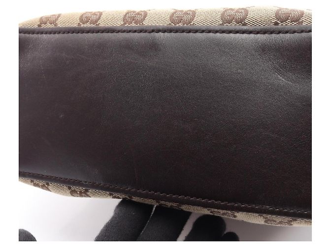 Borsa tote Gucci GG Canvas Marrone Beige - vista 5