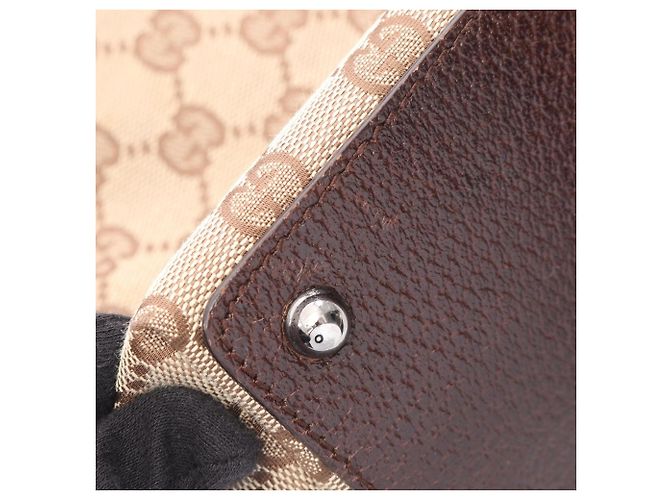Borsa Tote Gucci GG Canvas Marrone Beige - vista 10