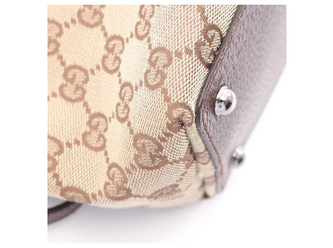 Borsa Tote Gucci GG Canvas Marrone Beige - vista 5