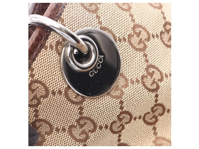 Borsa Tote Gucci GG Canvas Marrone Beige - vista 9