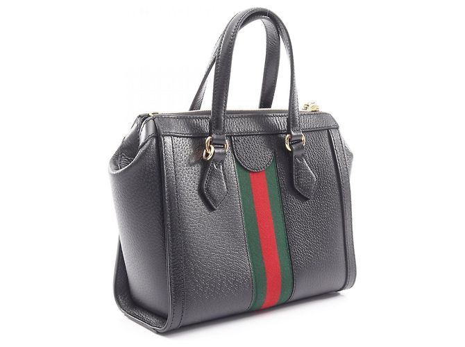 Borsa 2-Way Gucci Ophidia Nero Rosso Verde - vista 2