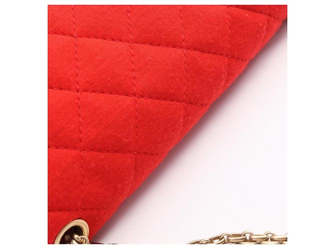 Borsa a tracolla Chanel 2.55 Matelassé Double Flap Rosso - vista 10