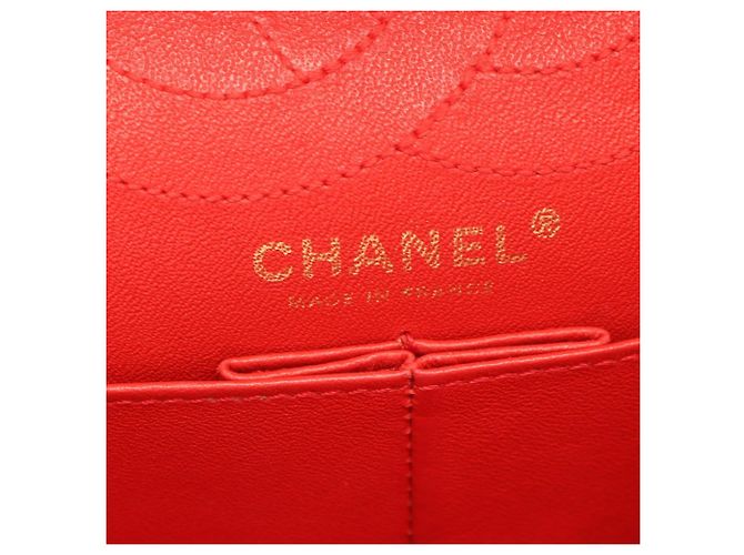Borsa a tracolla Chanel 2.55 Matelassé Double Flap Rosso - vista 4