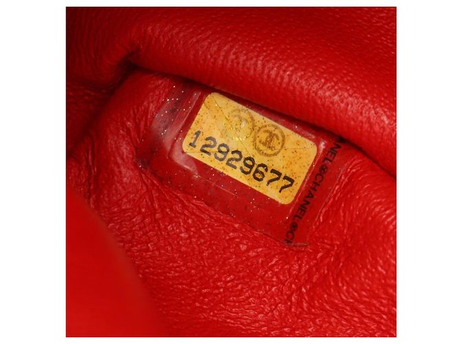 Borsa a tracolla Chanel 2.55 Matelassé Double Flap Rosso - vista 5