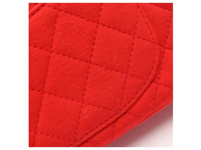 Borsa a tracolla Chanel 2.55 Matelassé Double Flap Rosso - vista 9
