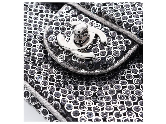 Borsa a tracolla Chanel Coco Mark Silver Argento - vista 11