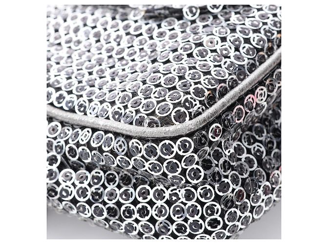 Borsa a tracolla Chanel Coco Mark Silver Argento - vista 9
