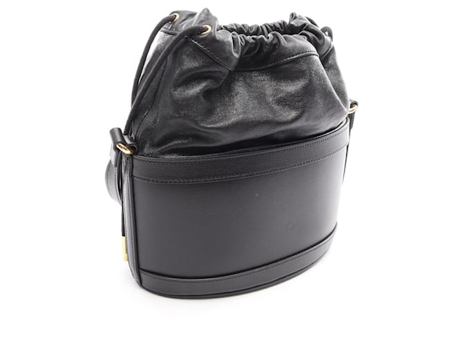 Borsa a secchiello Gucci Horsebit Nero - vista 2