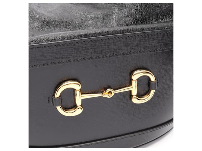 Borsa a secchiello Gucci Horsebit Nero - vista 6